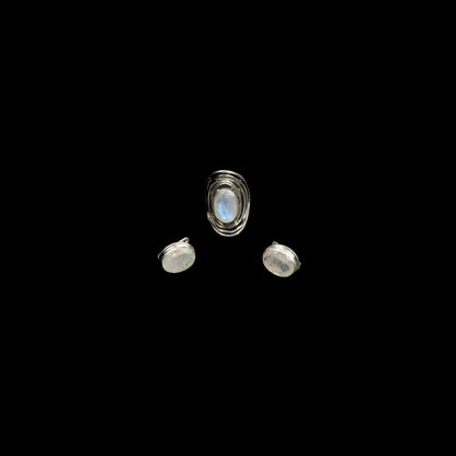 Set Argint cu Piatra lunii