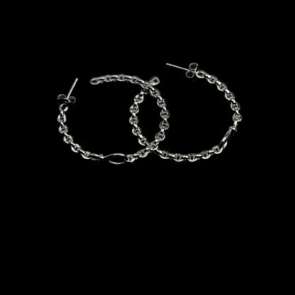 "Chainlink Hoop" Earrings