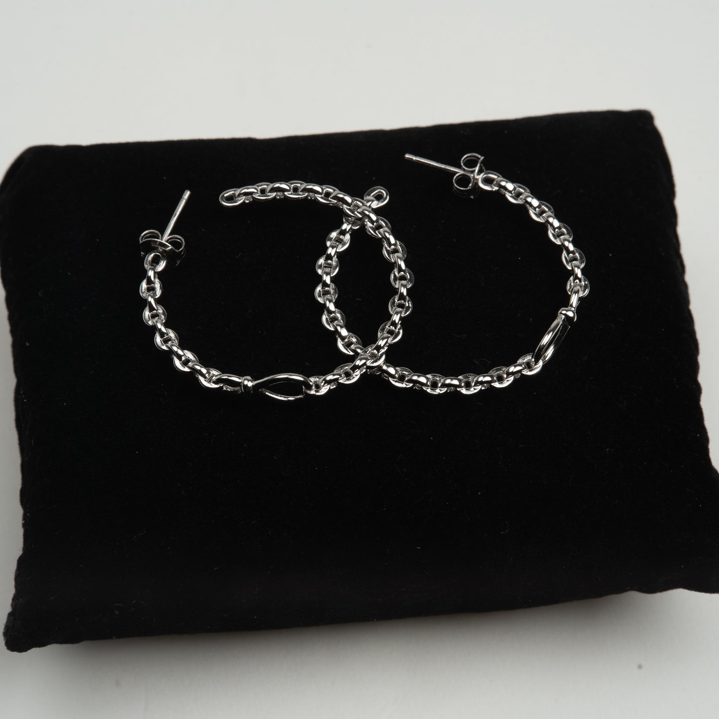 "Chainlink Hoop" Earrings