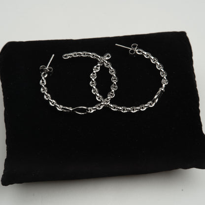"Chainlink Hoop" Earrings
