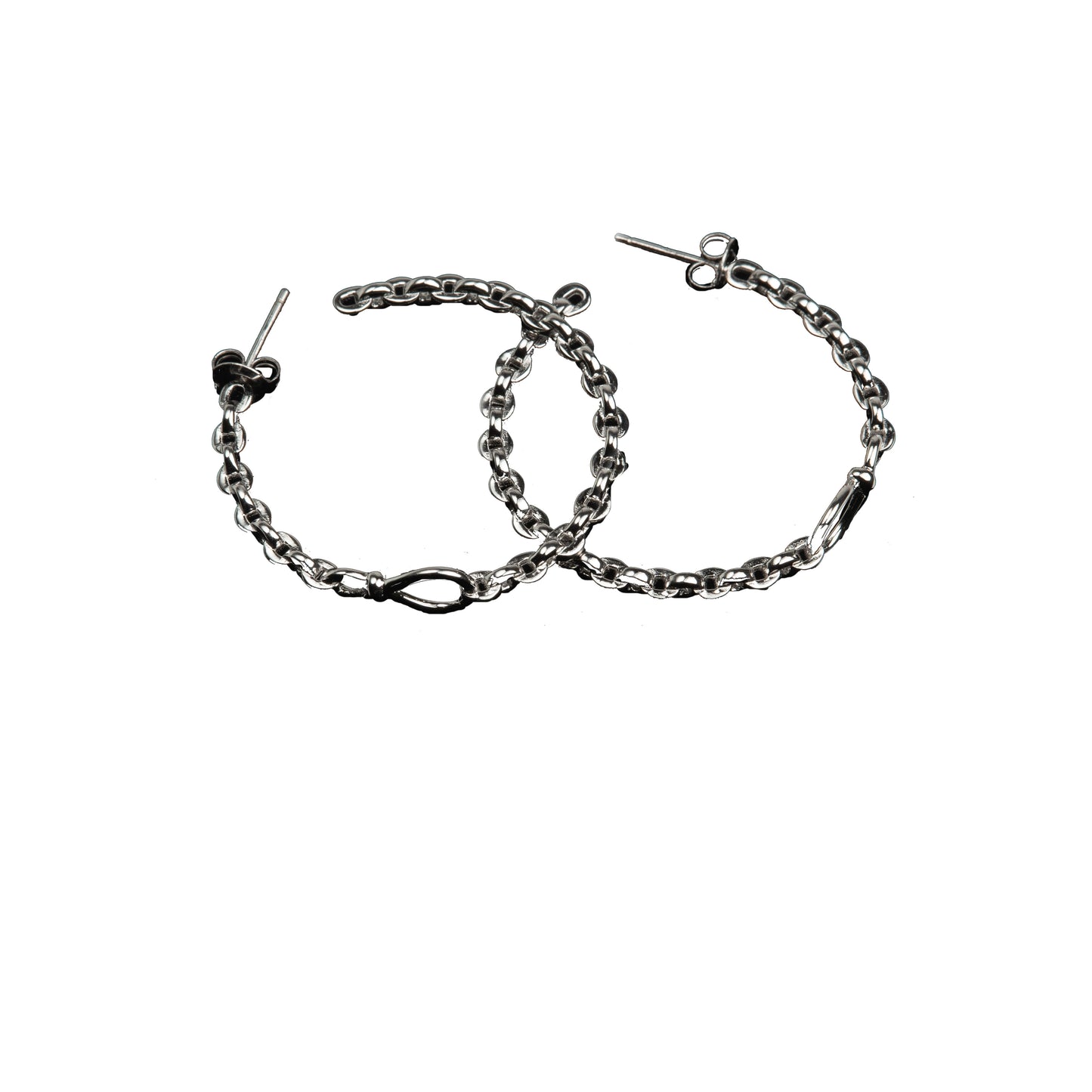 "Chainlink Hoop" Earrings