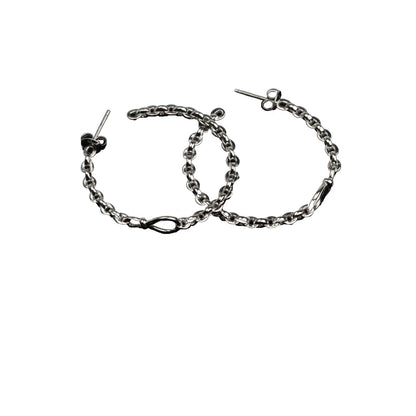 "Chainlink Hoop" Earrings