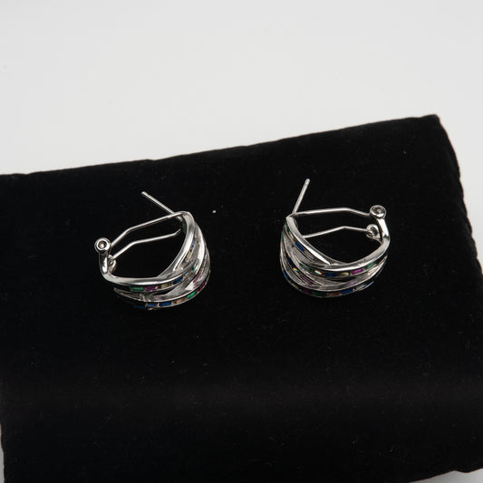 "Rainbow Road" earrings