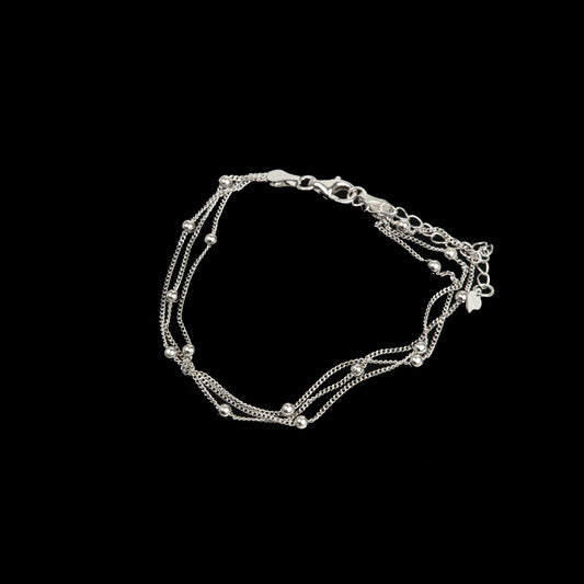 Brățară Argint "Silver Beads" (16cm - 22cm)
