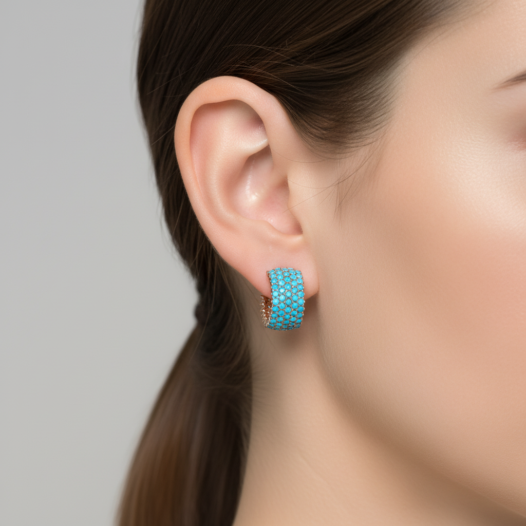 Cercei Argint "Aquamarine"