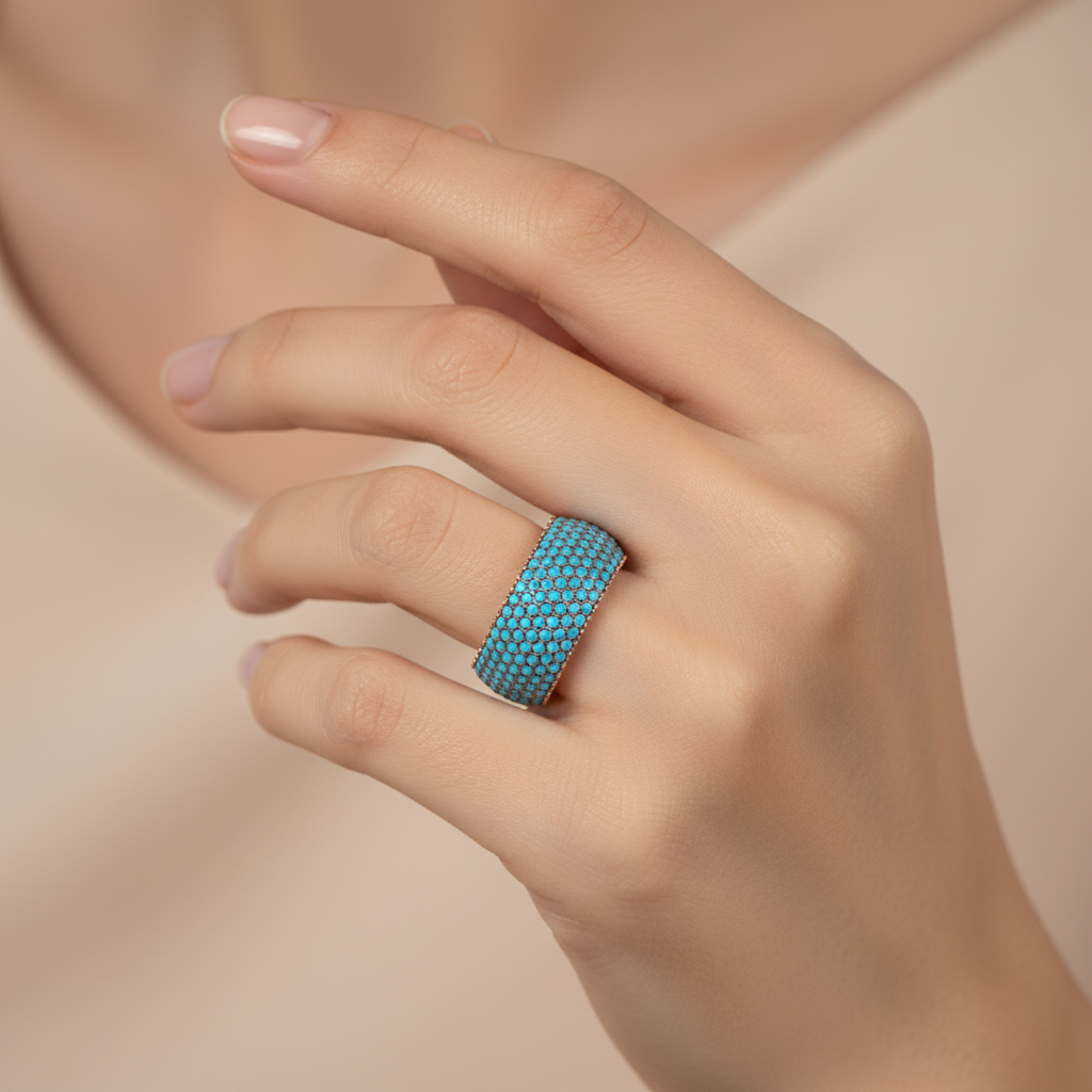 Inel Argint “Aquamarine” (48 - 60)