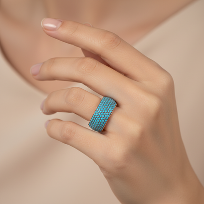 Inel Argint “Aquamarine” (48 - 60)