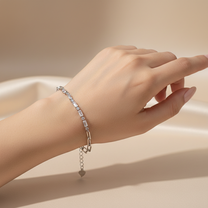 Brățară Argint “Chained Ice” (16cm - 22cm)