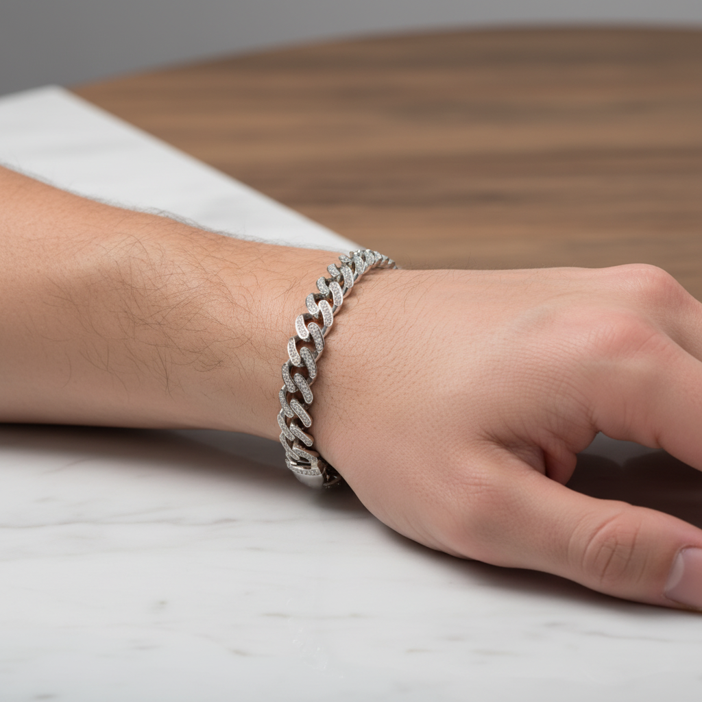 Brățară Argint "Cuban #2"