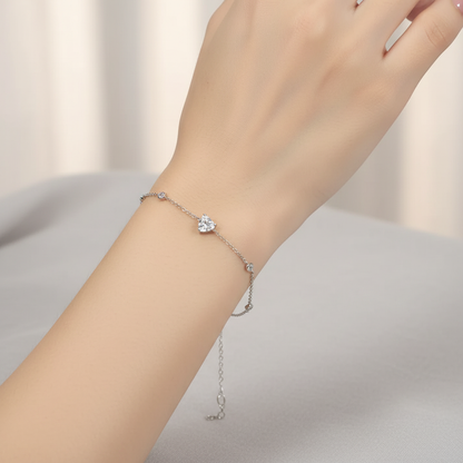 Brățară Argint "Frozen Heart" (16cm - 22cm)