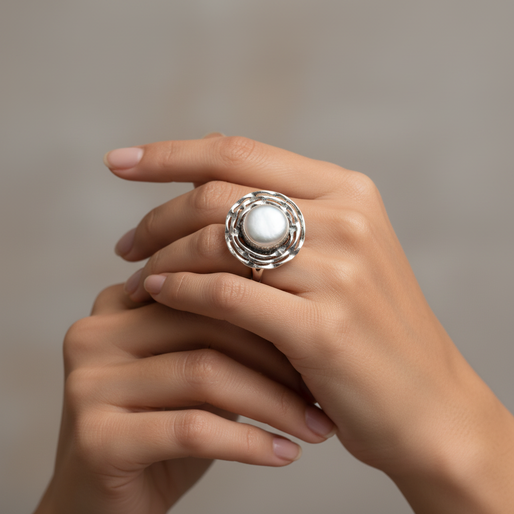 Inel Argint "Mother of Pearl" (48 - 60)