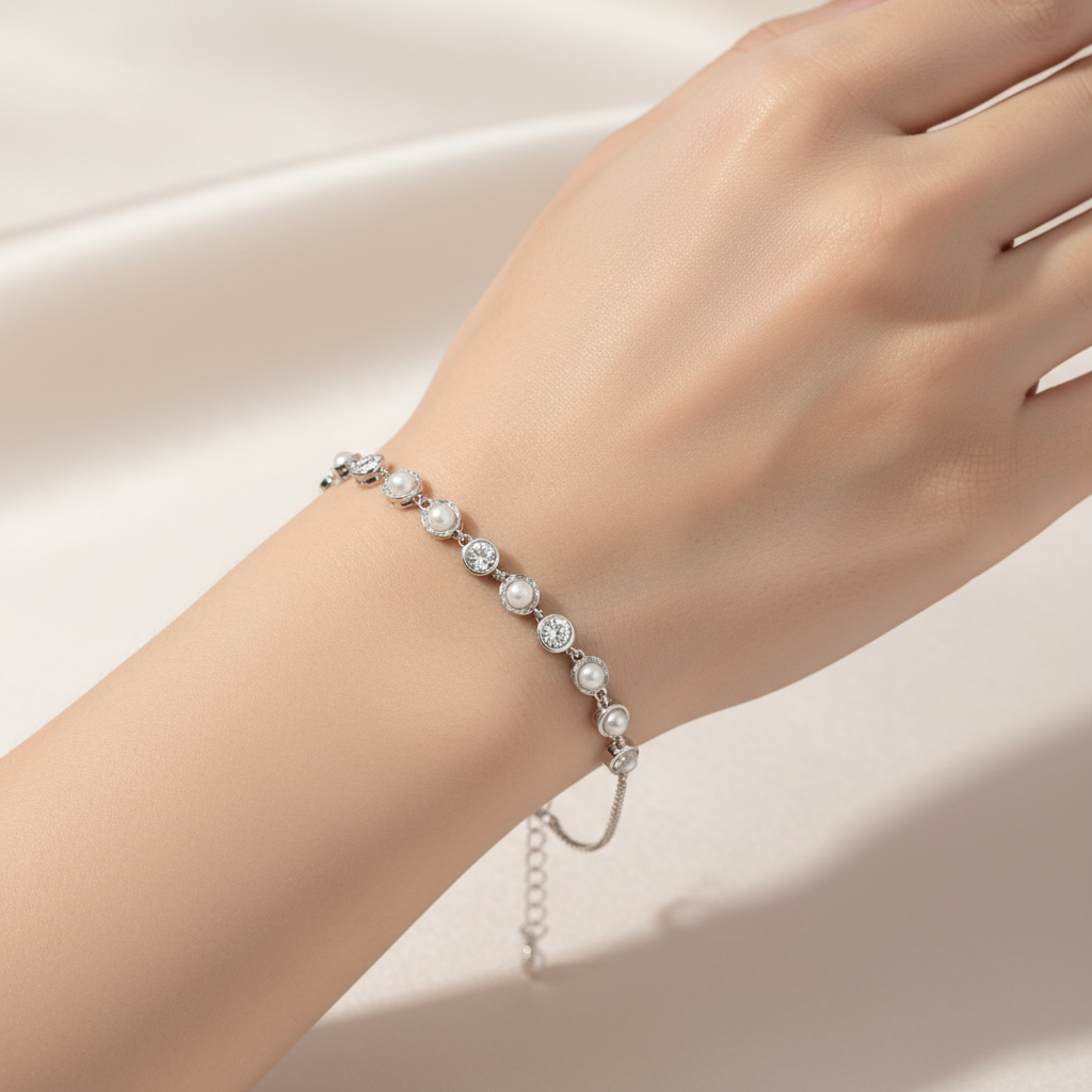 Brățară Argint "Mother Of Pearl" (16cm - 22cm)