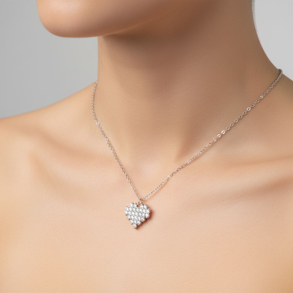 Colier Argint "One Hearted"