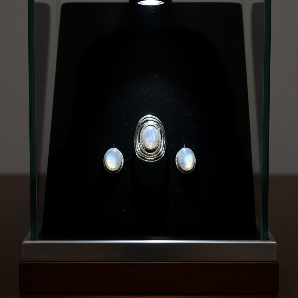 Set Argint cu Piatra lunii