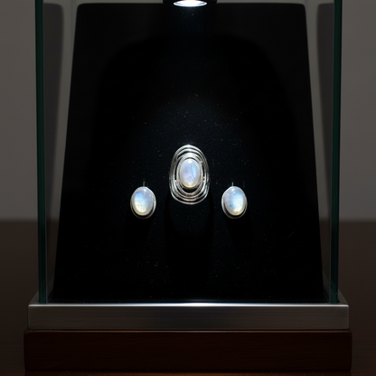 Set Argint cu Piatra lunii