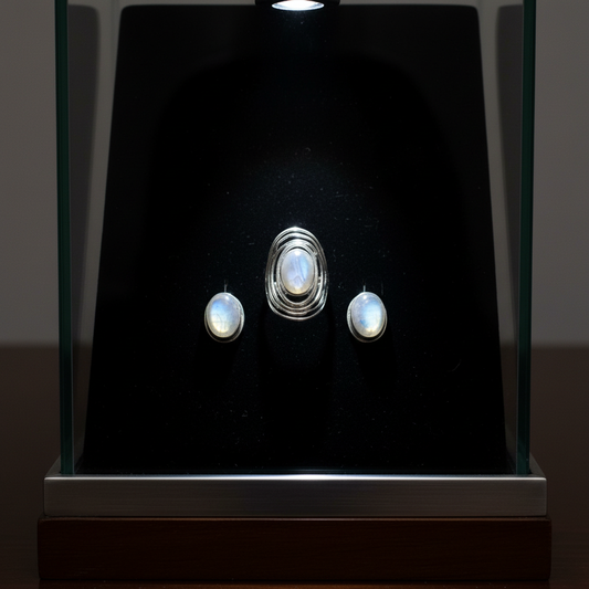 Set Argint cu Piatra lunii