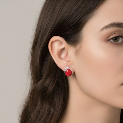 Cercei Argint "Scarlet Rouge"