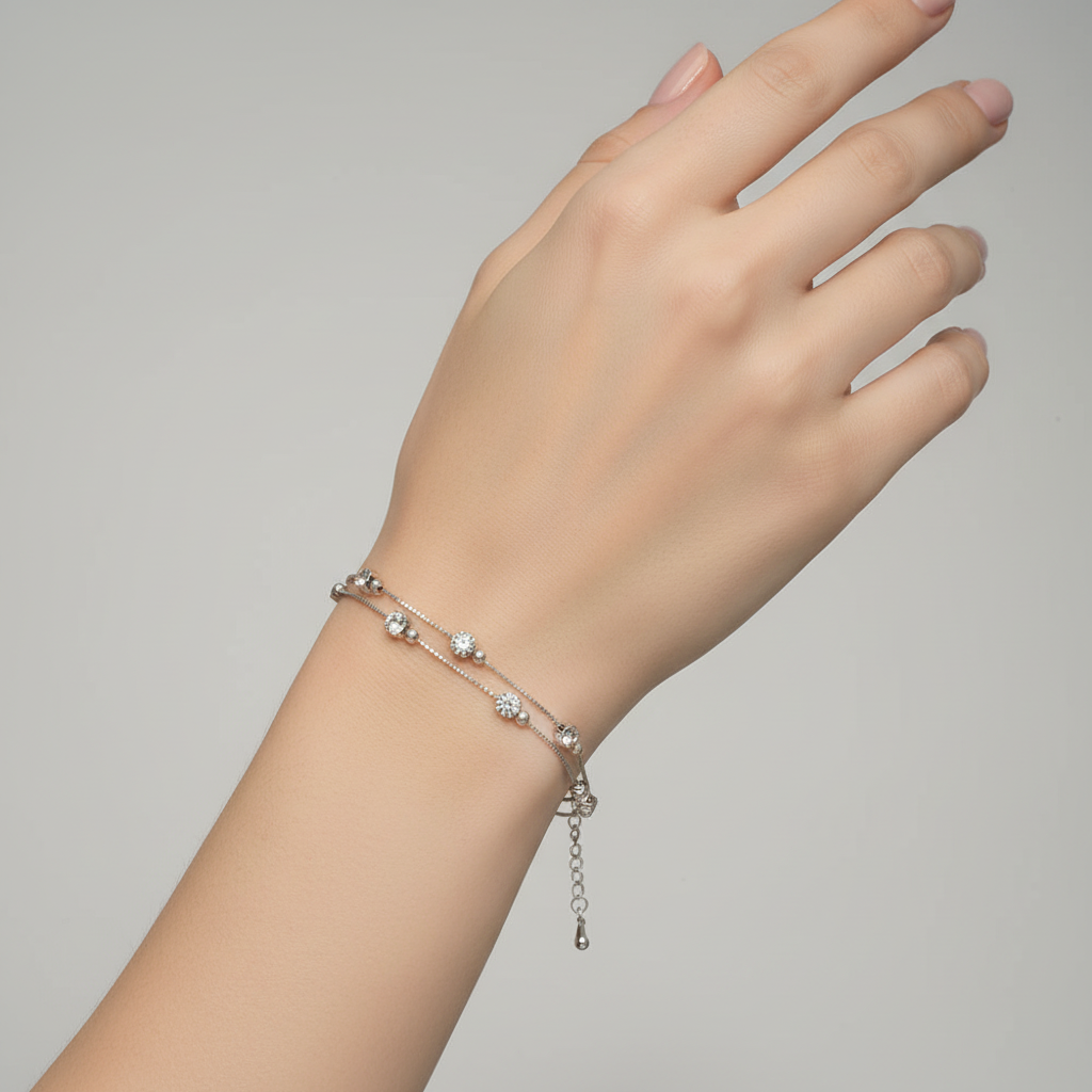 Brățară Argint "Silver Buttons" (16cm - 22cm)