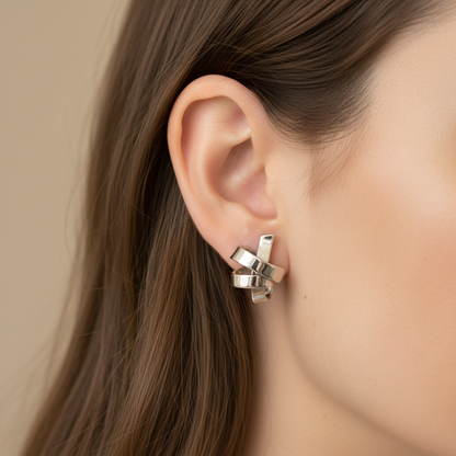 Cercei Argint "Silver Knot"