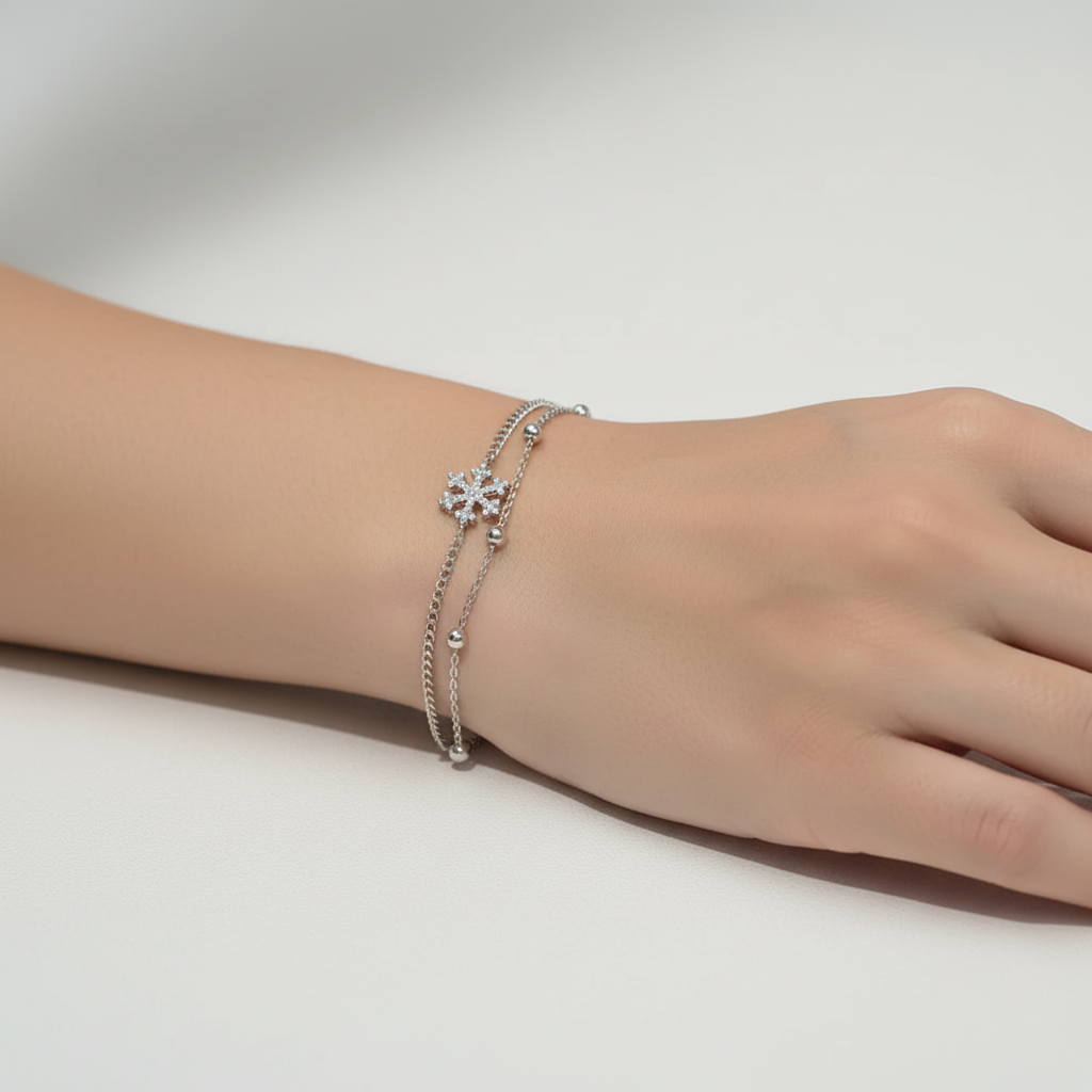 Brățară Argint "Snowflake" (16cm - 22cm)