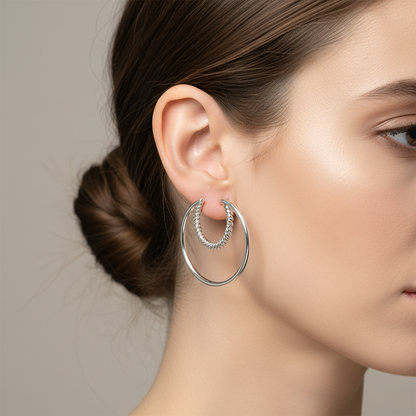 Cercei Argint "Supermoon"