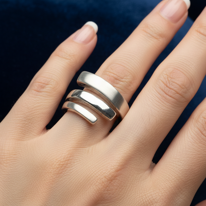 Inel Argint “Tidal wave” (48 - 60)