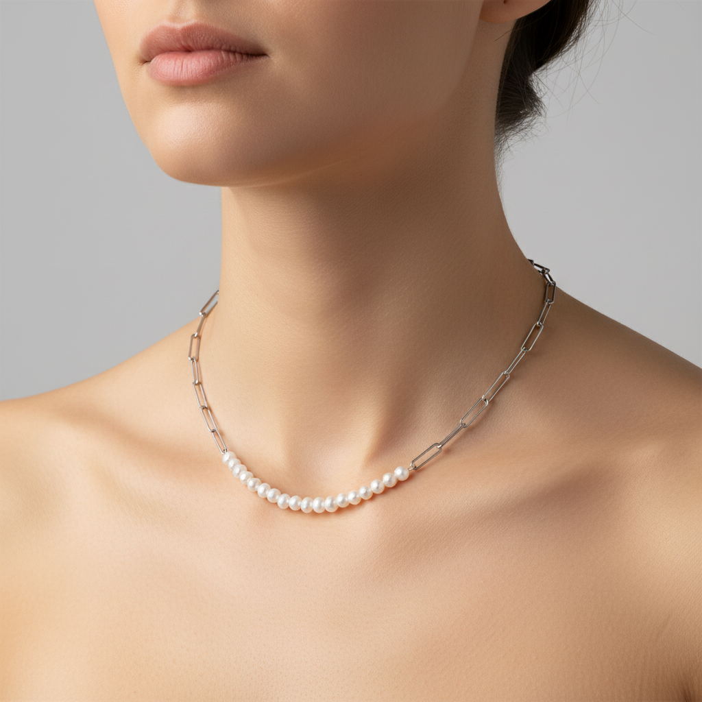 Colier Argint "Timeless Pearls"