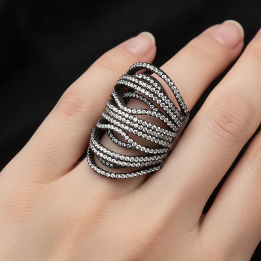 Inel Argint “Webs” (48 - 60)